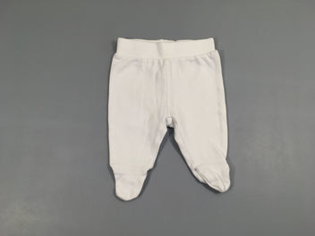 Pantalon à pieds molleton blanc