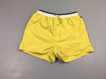 Maillot short jaune palmier poche arrière