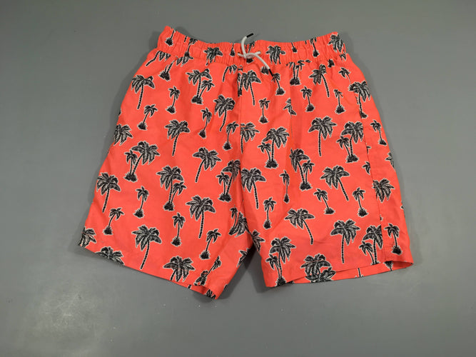 Maillot short orangé palmier, moins cher chez Petit Kiwi