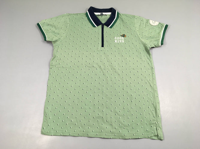 Polo m.c jersey vert traits bleus/blancs Cool Kids, moins cher chez Petit Kiwi