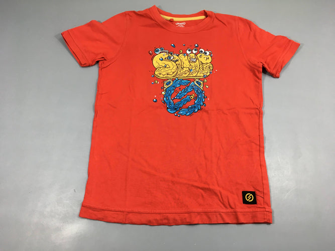 T-shirt m.c orange Oxelo escargot, moins cher chez Petit Kiwi