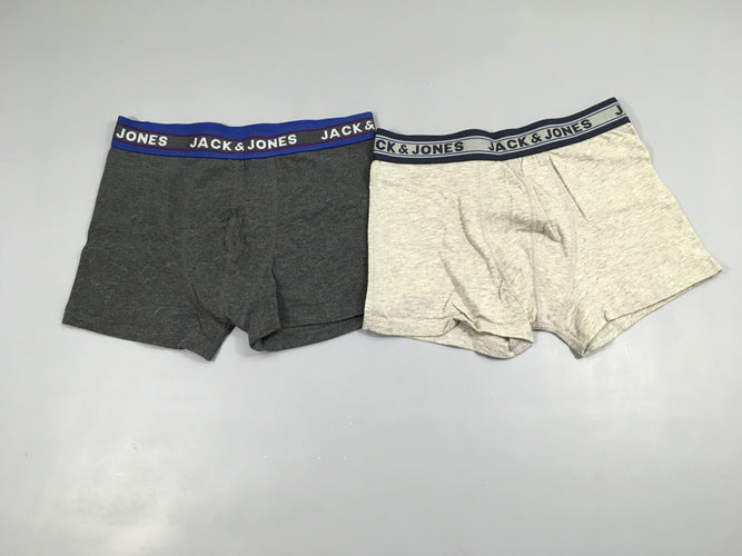 2 Boxers gris Jack&Jones, moins cher chez Petit Kiwi