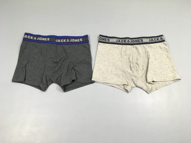 2 Boxers gris Jack&Jones, moins cher chez Petit Kiwi