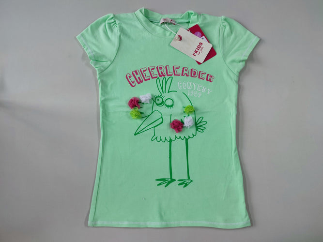 NEUF! T-shirt m.c vert poule "Cheerleader" pompons en tulle, moins cher chez Petit Kiwi