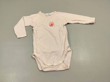 Body m.l rose clair à pois 100% coton