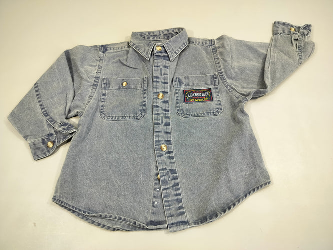 Chemise en jean "Kid cool blue", moins cher chez Petit Kiwi