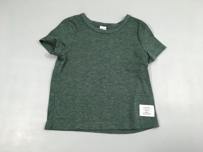 T-shirt m.c vert chiné, moins cher chez Petit Kiwi