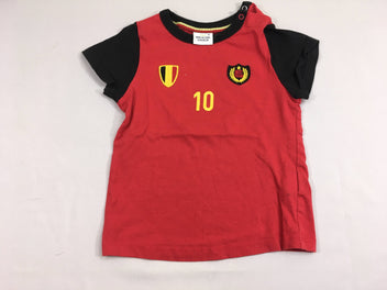 T-shirt m.c rouge/noir 10 écussons