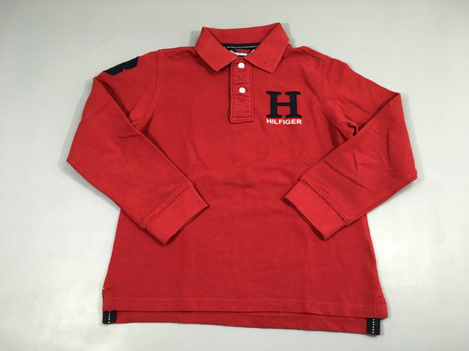 Polo ml rouge Hilfiger, moins cher chez Petit Kiwi