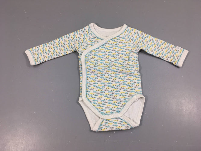 Body m.l croisé blanc autos, moins cher chez Petit Kiwi