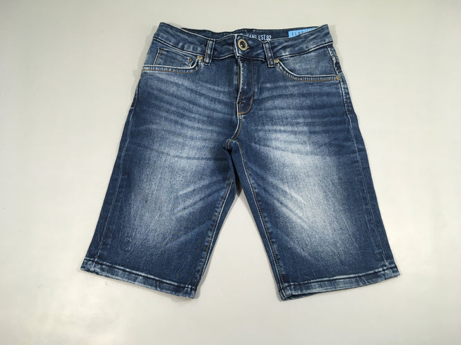 Bermuda en jean foncé effet délavé Cars jeans, moins cher chez Petit Kiwi