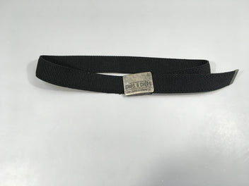 Ceinture textile noire 70cm Chips & Cheps