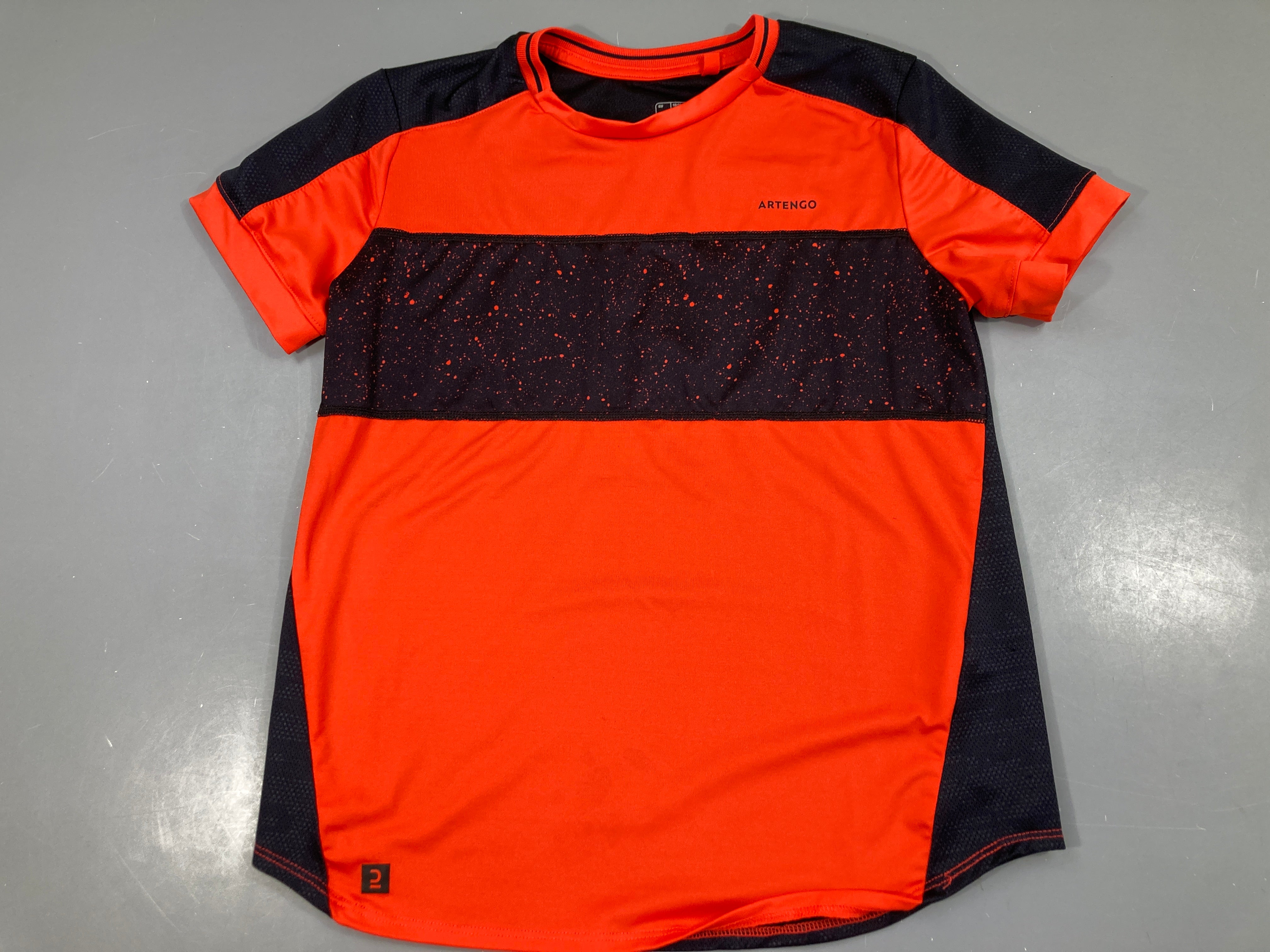 T-shirt m.c orange noir moucheté