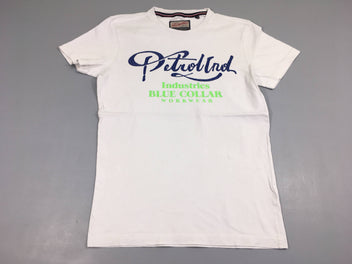 T-shirt m.c blanc Petrol Ind floc effet craquelé