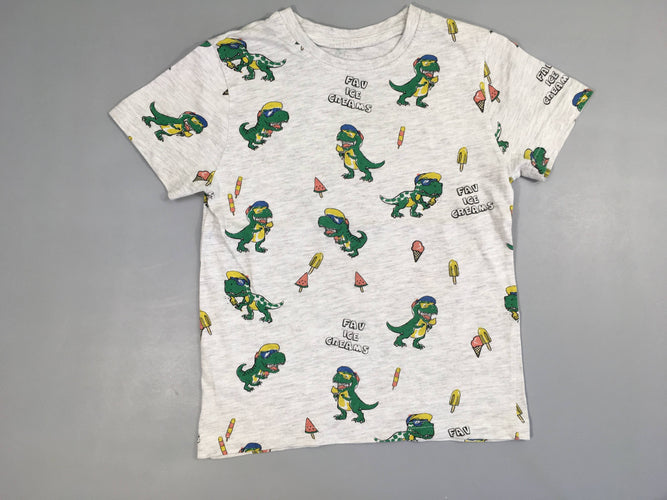 T-shirt m.c gris Dino, moins cher chez Petit Kiwi