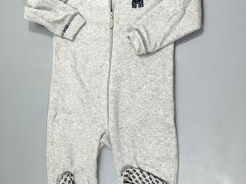 Surpyjama polar gris clair avec pieds