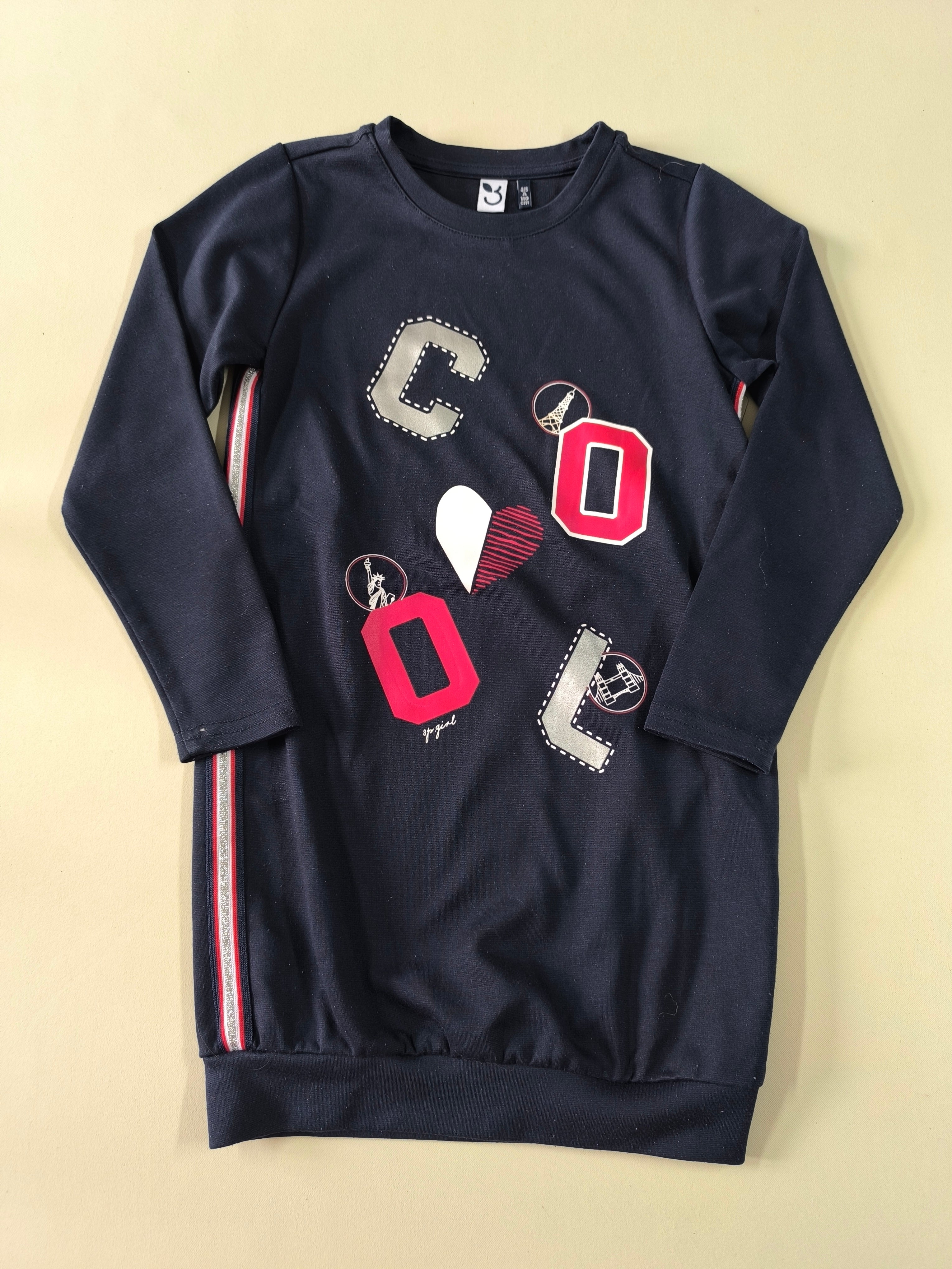 Robe sweat m.l bleu marine 