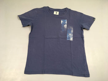 T-shirt m.c bleu rectangle verticaux Garcia