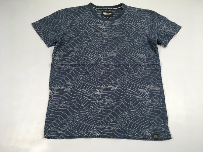 T-shirt m.c bleu feuillage fin gris Cars Jeans, moins cher chez Petit Kiwi