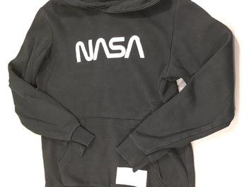 Sweat à capuche noir Nasa