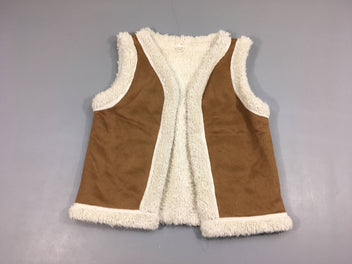 Gilet de berger brun fausse fourrure