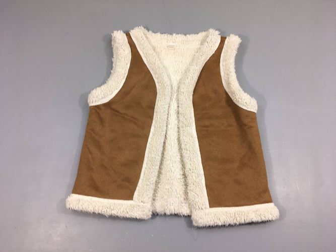 Gilet de berger brun fausse fourrure, moins cher chez Petit Kiwi