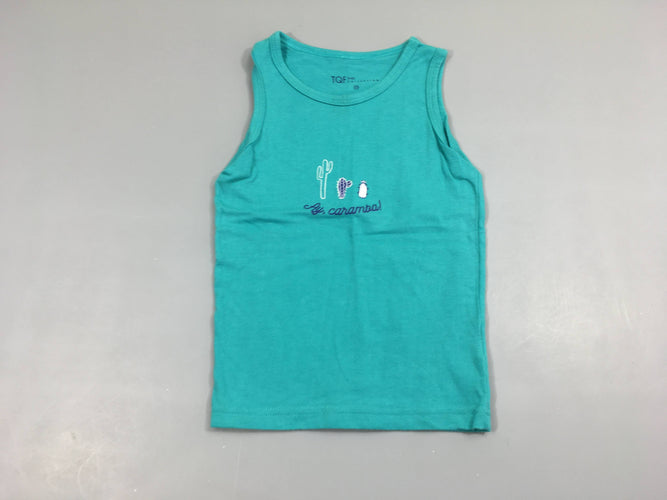 T-shirt s.m turquoise Cactus, moins cher chez Petit Kiwi