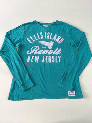 T-shirt m.l vert "Ellisisland revolt", moins cher chez Petit Kiwi