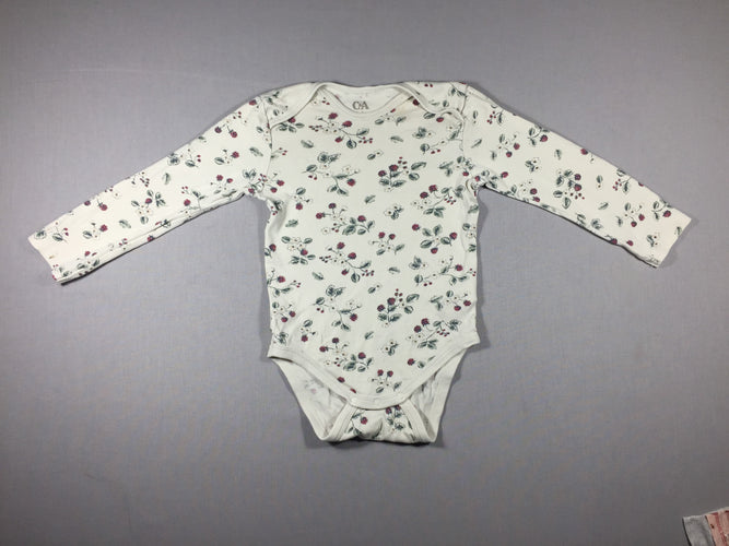 Body m.l blanc - fleurs, moins cher chez Petit Kiwi