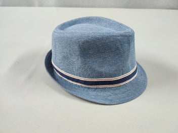 Chapeau bleu clair liseré blanc/bleu/rouge 2-4 ans