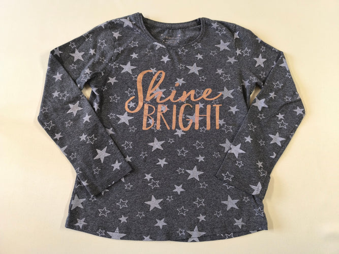 T-shirt m.l gris foncé étoiles grises "shine bright", moins cher chez Petit Kiwi