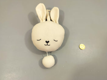 Peluche lapin musicale écru