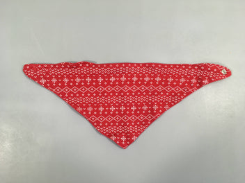 Bavoir bandana jersey rouge motifs Noël