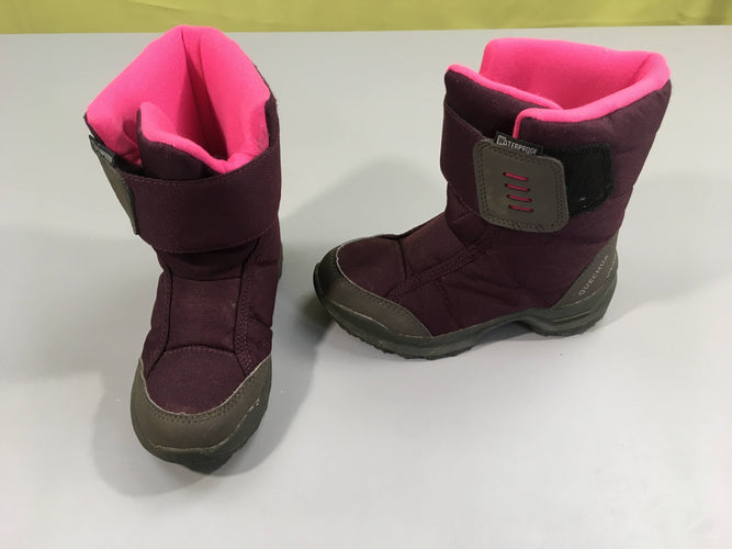 Bottes de neige mauve/rose, 29, moins cher chez Petit Kiwi