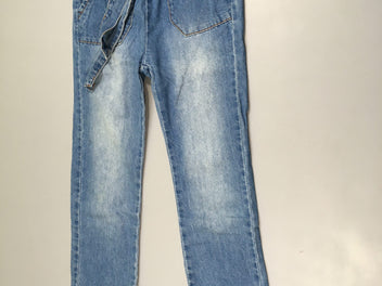 Pantalon denim taille élastique - ceinture