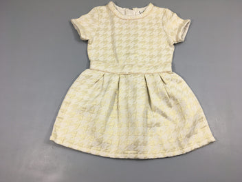 Robe m.c molleton blanc doré