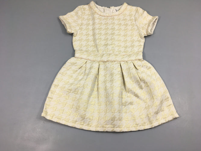 Robe m.c molleton blanc doré, moins cher chez Petit Kiwi