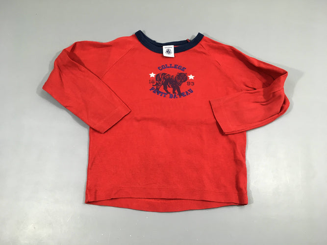 T-shirt m.l rouge tigre, moins cher chez Petit Kiwi