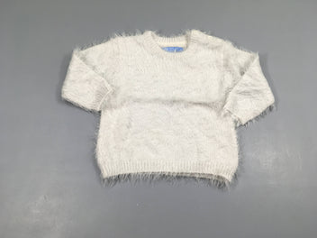 Pull duveteux blanc