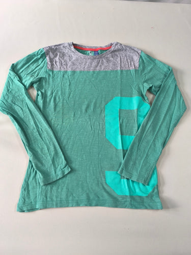 T-shirt m.l vert/gris "9", moins cher chez Petit Kiwi