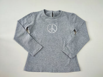 T-shirt m.l gris peace and love en sequins