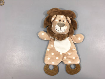 Doudou lion avec pieds de dentition