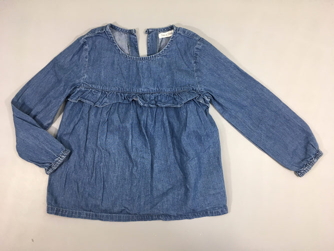 Blouse m.l denim volant Eden et Victor, moins cher chez Petit Kiwi