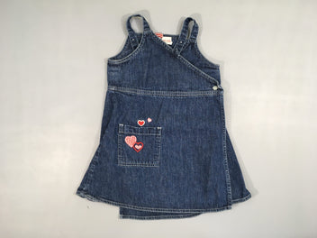 Robe portefeuille bretelles en jean