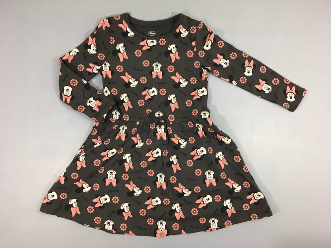 Robe m.l molleton grise Minnie, moins cher chez Petit Kiwi