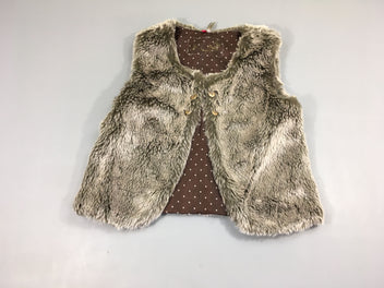 Gilet de berger fausse fourrure taupe