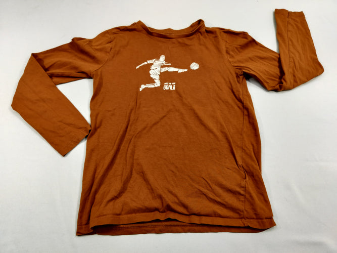 T-shirt m.l  brun footballeur, moins cher chez Petit Kiwi
