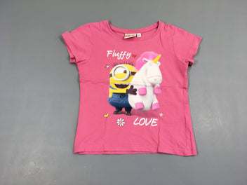 T-shirt m.c rose Minions licorne