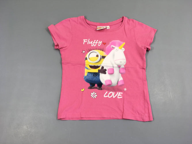 T-shirt m.c rose Minions licorne, moins cher chez Petit Kiwi