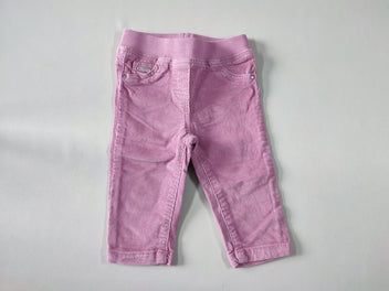 Jegging velours côtelé rose